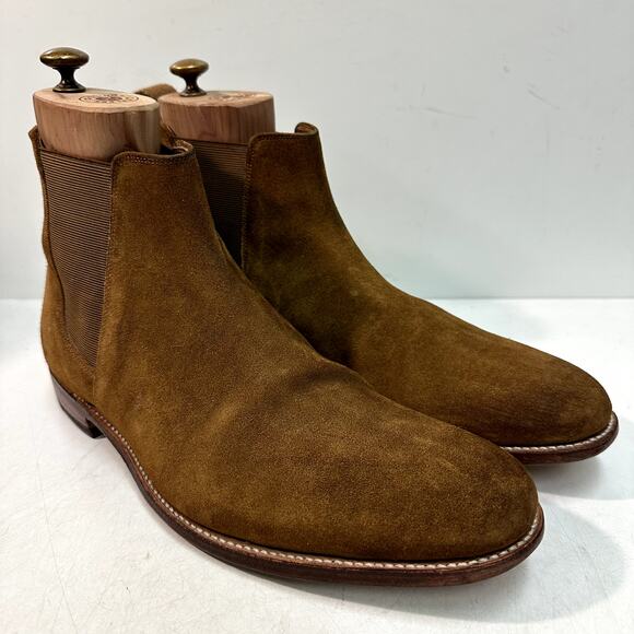 NEW HEELS Grenson Declan Chelsea Boots Snuff Suede Goodyear UK 10.5 / US 11.5
